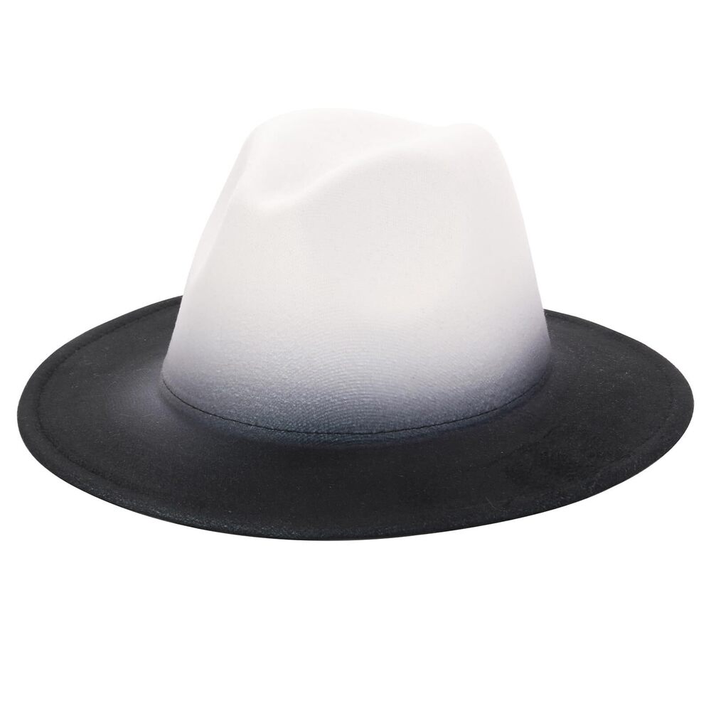 6918 Gradient-Colored Dress Hats  Fedoras Felt Panama Wide-Brimmed Hats
